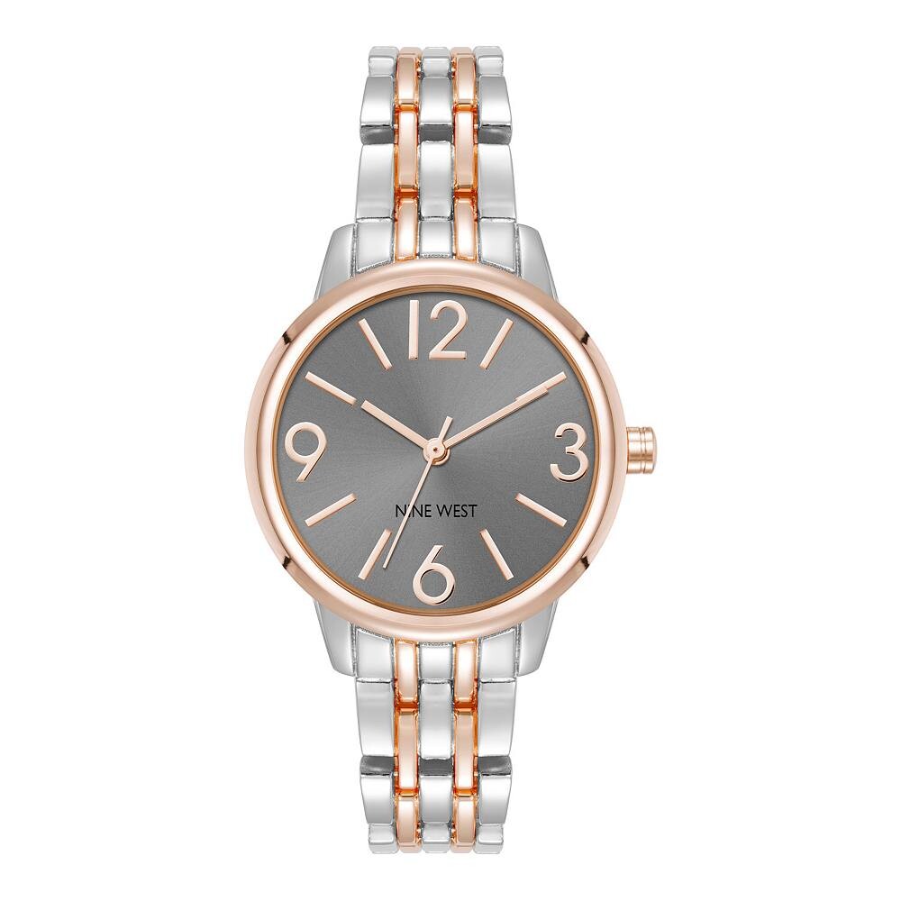 

Женские двухцветные часы-браслет Nine West, цвет Silver