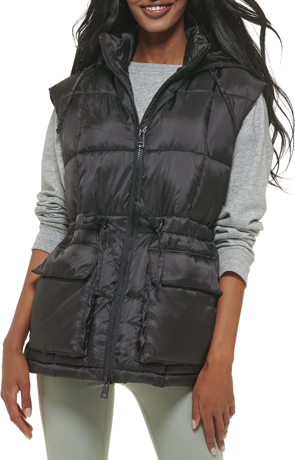 

Levi's Женская стеганая куртка Megan с капюшоном, Black Vest
