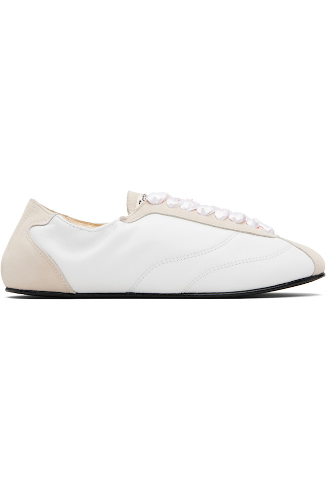 Шелковые теннисные кроссовки Repetto, белый