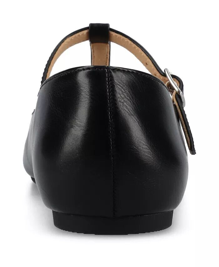 Женские туфли-лодочки Theah T-Strap Cap Toe Mary Jane Flats Journee Collection, черный — фото 3
