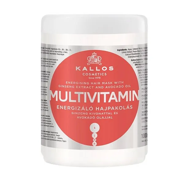 

Энергизирующая маска для волос Multivitamin Kallos, 1.000 ml