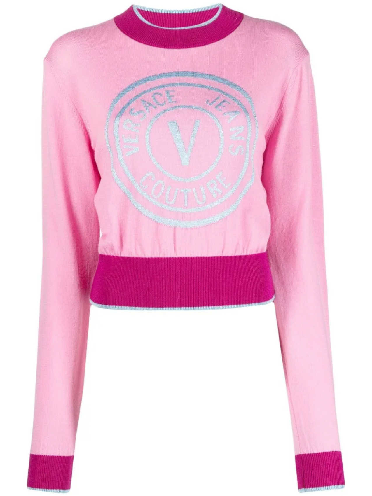 

Versace Jeans Couture джемпер с логотипом, розовый