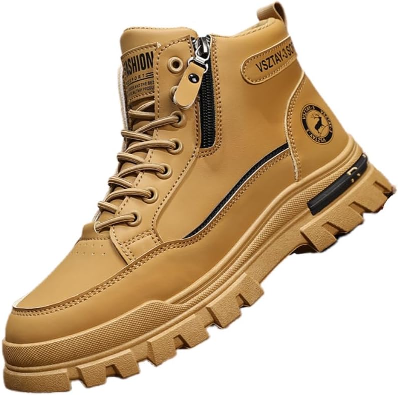 

Мужские винтажные повседневные спортивные ботинки FmShi, однотонные, средней высоты, на шнуровке с простым носком, для ежедневной носки в любое время года, хаки