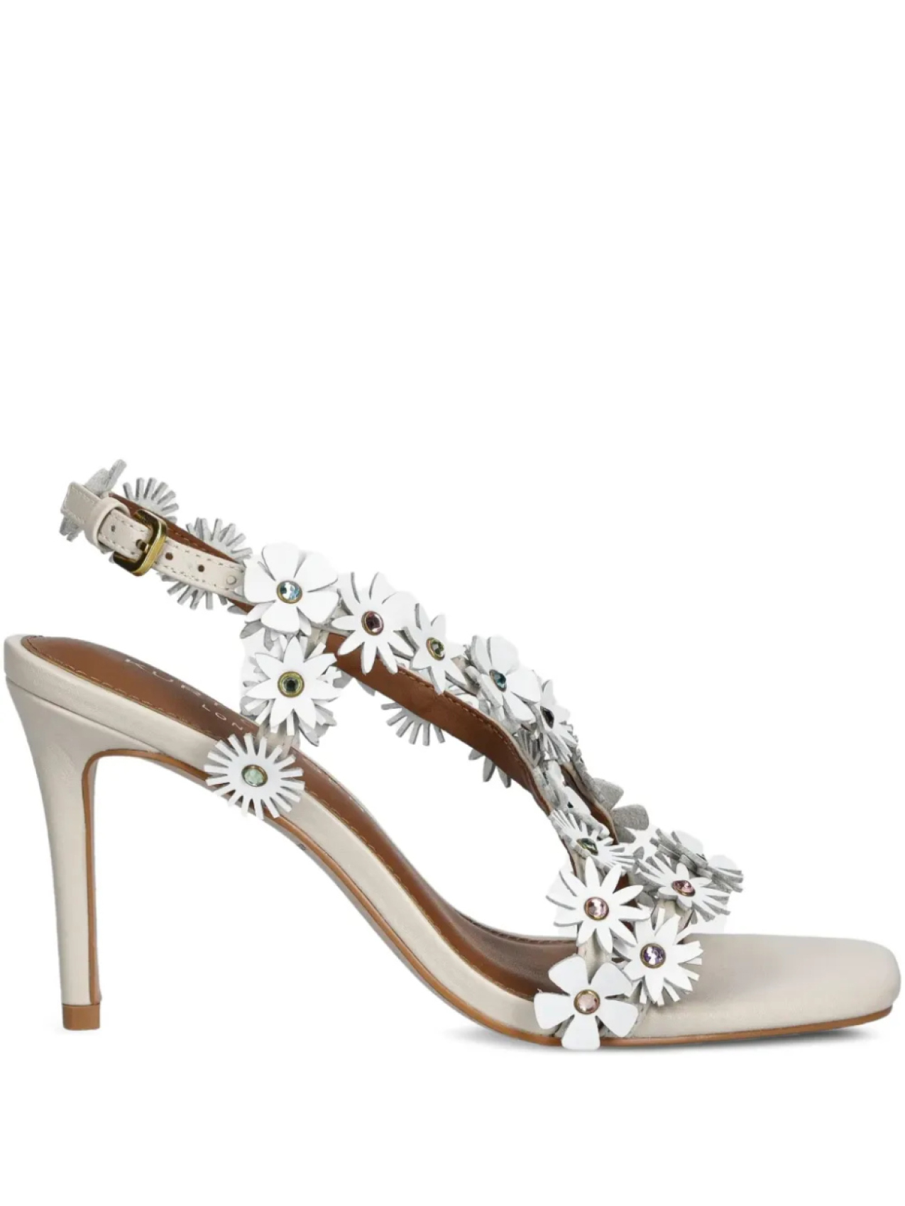 Туфли-лодочки с цветочной аппликацией Kurt Geiger London, белый