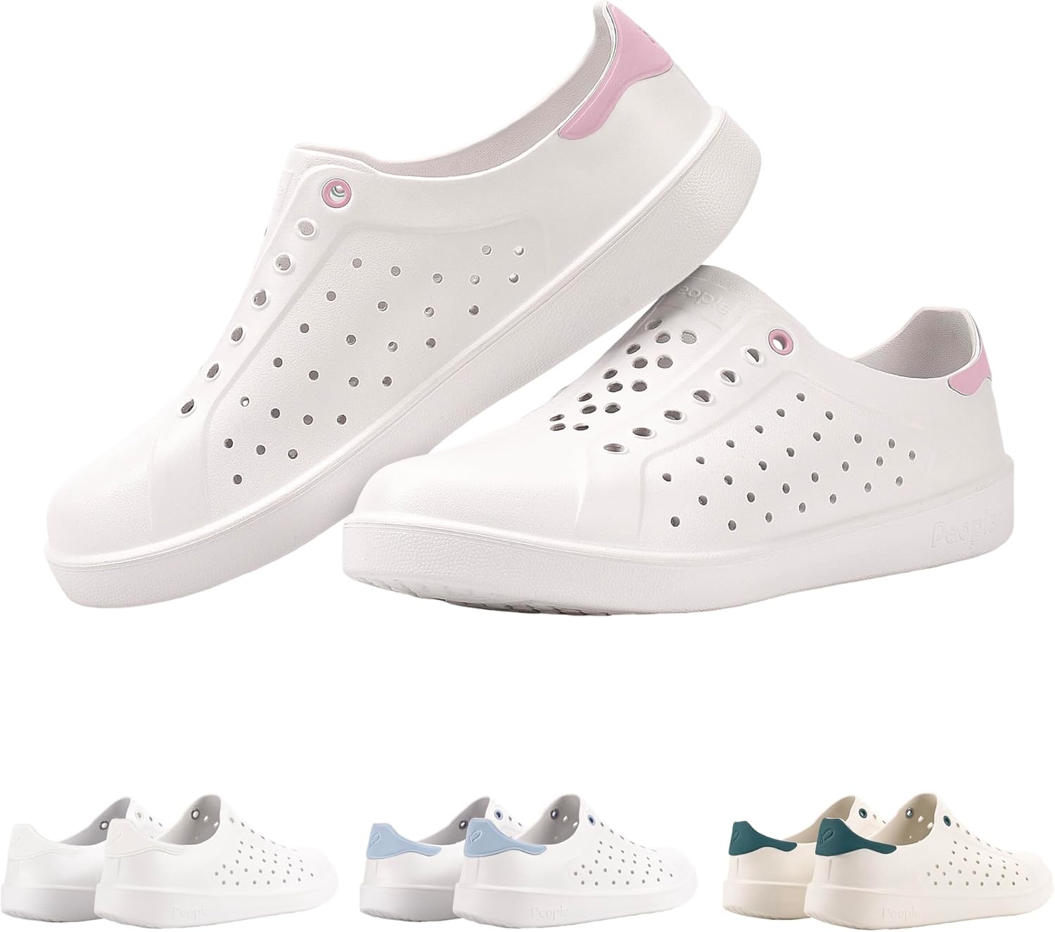 

Легкие водонепроницаемые слипоны EVA для мужчин и женщин, удобная унисекс модель, прочные, противоскользящие, для активного отдыха на открытом воздухе People Footwear, белый/розовый/белый/розовый