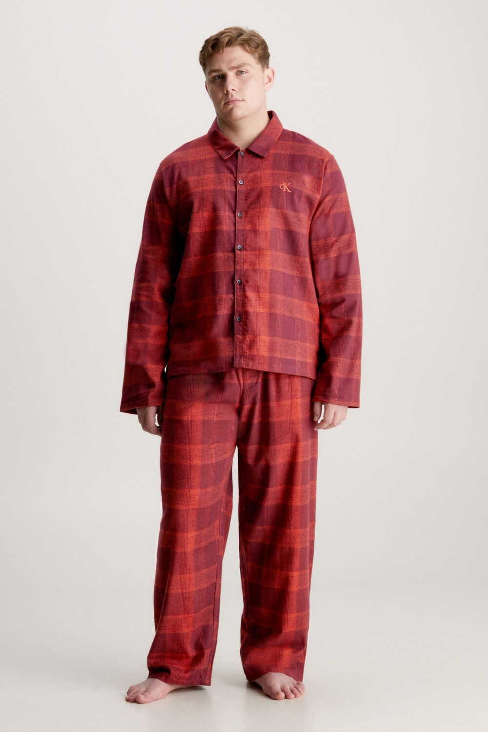 

Пижамы из чистой фланели из коллекции одежды для дома Calvin Klein, красный
