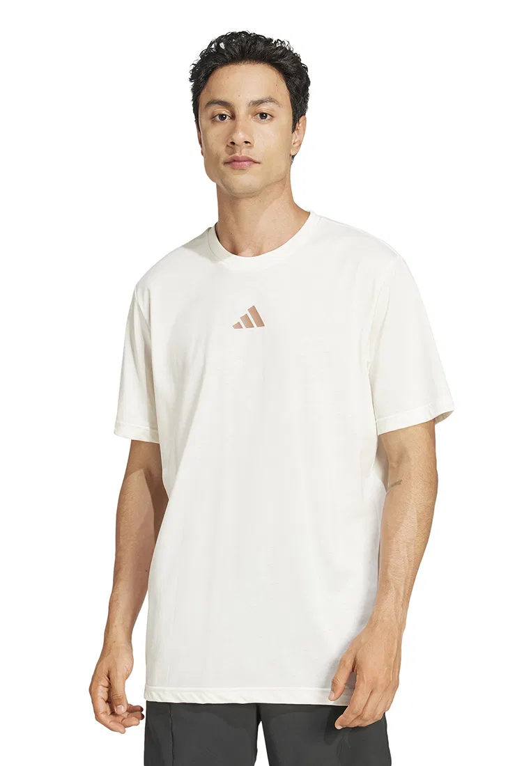 Футболка тренировочная Climacool One Rep At A Time, короткий рукав, Adidas, белый
