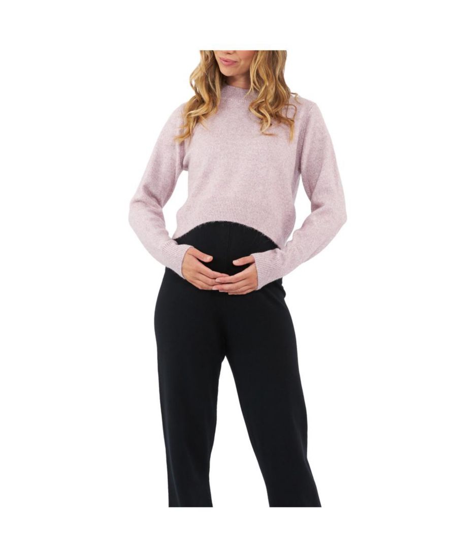 

Укороченный вязаный топ для беременных Tia Ripe Maternity, Pink marle