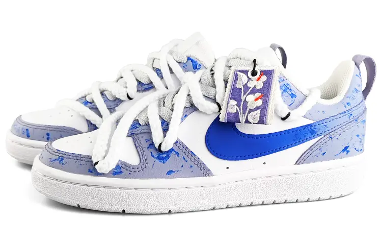 

Кроссовки для скейтбординга Court Borough Series женские, низкие, белый/синий Nike
