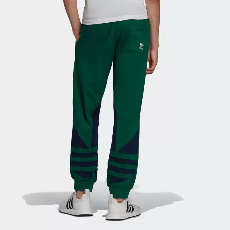 Спортивные брюки adidas Big Trefoil Sweatpants 'Green Black', зеленый — фото 3