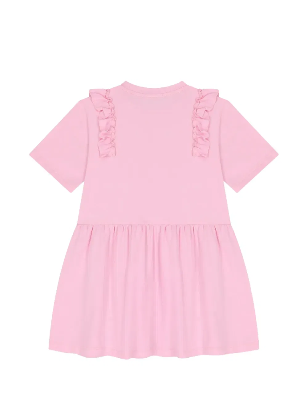 Платье с короткими рукавами и оборками Escada Kids, розовый — фото 2
