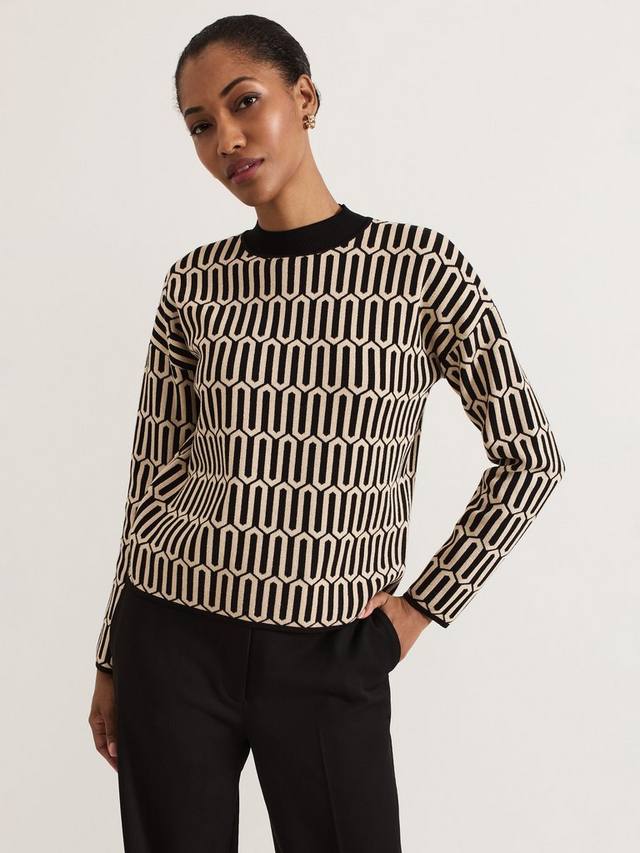 

Топ из геометрического трикотажа tanya Phase Eight, цвет Gunmetal