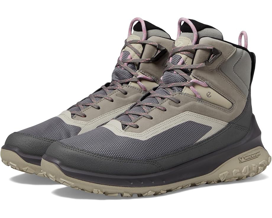 

Походные ботинки ECCO Sport Ultra Terrain Waterproof Mid Warm Hiking Boots, цвет Steel/Wild Dove Nubuck/Primaloft
