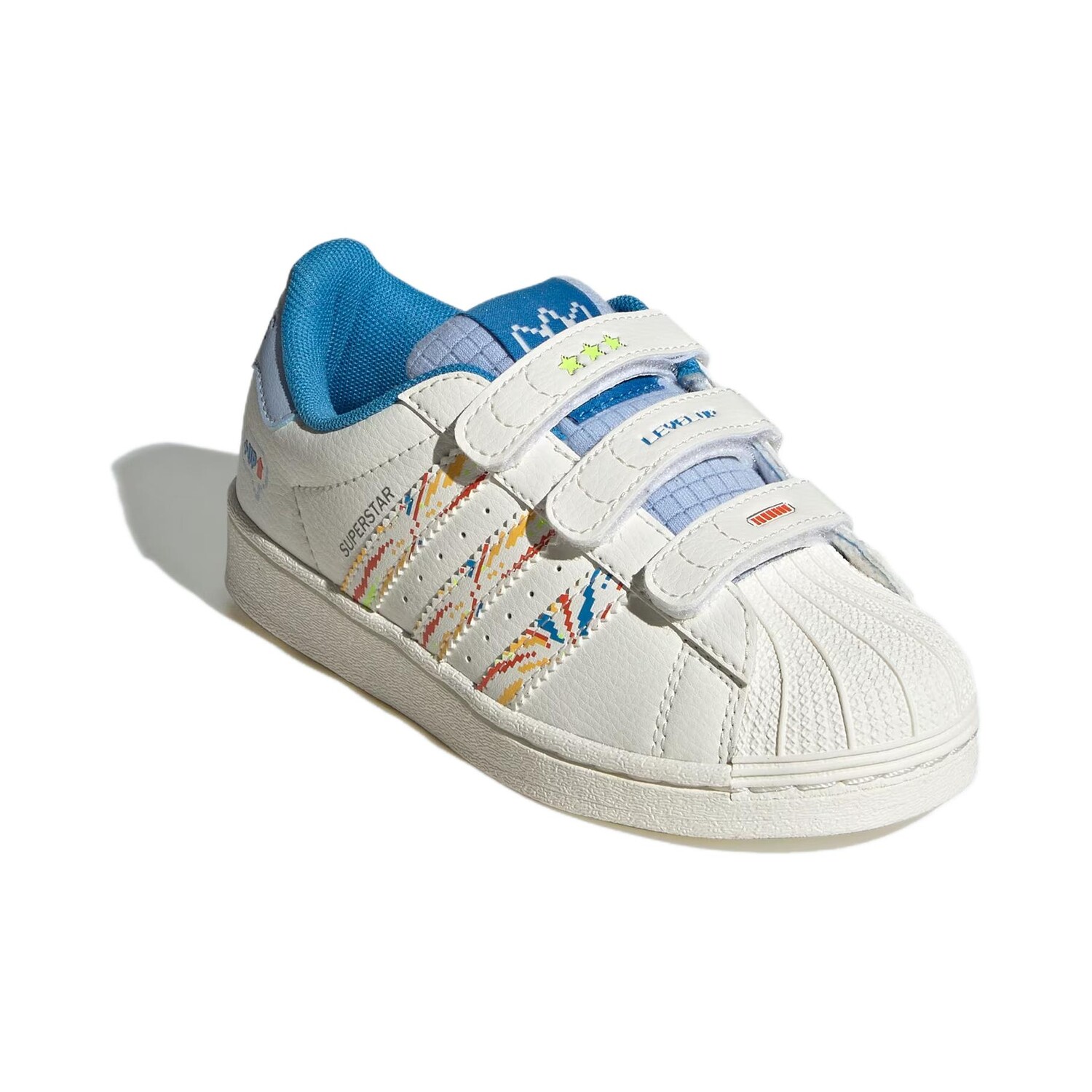 Детские кроссовки для скейтбординга adidas originals Superstar Series PS, White/Blue — фото 4