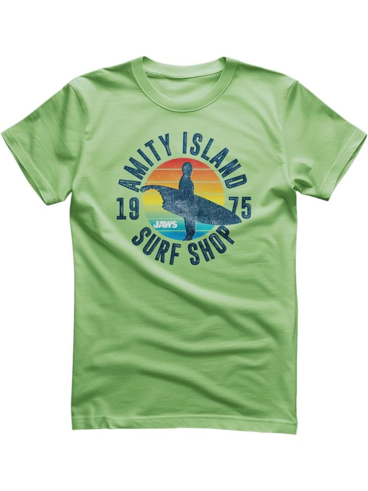 

Футболка Amity Island Surf Shop T-Shirt зеленого цвета Jaws, Зеленый, Футболка Amity Island Surf Shop T-Shirt зеленого цвета Jaws