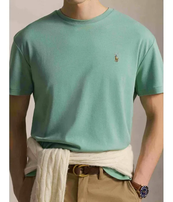 Футболка custom slim fit Polo Ralph Lauren, мятный — фото 4