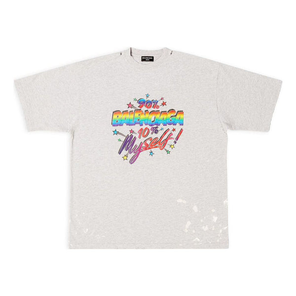 

Футболка 90/10 t-shirt large fit 'light grey' Balenciaga, серый
