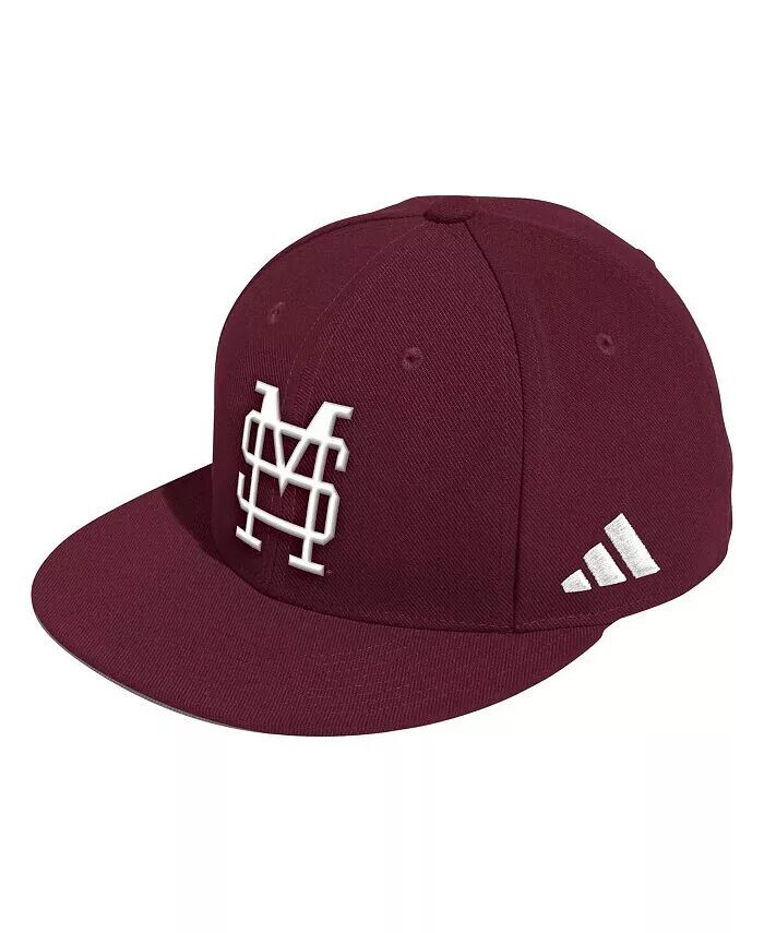 

Мужская бордовая бейсбольная бейсболка Mississippi State Bulldogs Adidas, красный