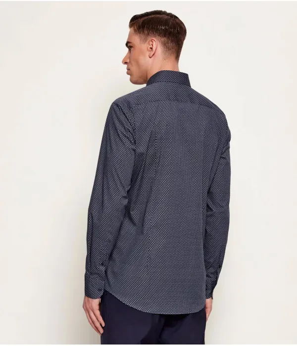 Рубашка H-HANK-SP-C1-261 slim fit Boss, темно-синий — фото 3