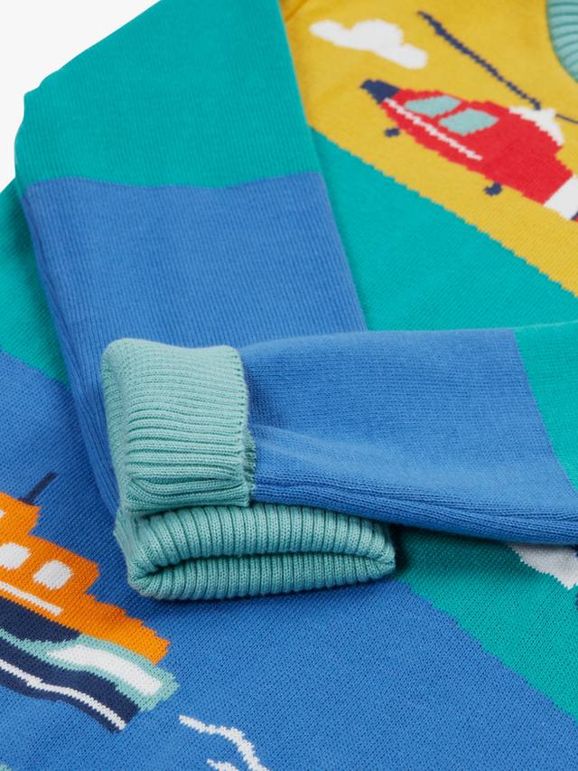 Детский свитер Elwood вязаный Frugi, Green/Multi — фото 3