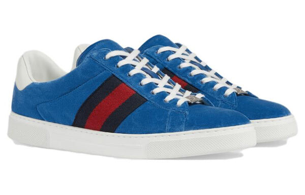 Кроссовки ace velvet sneakers 'blue red' Gucci, синий — фото 3