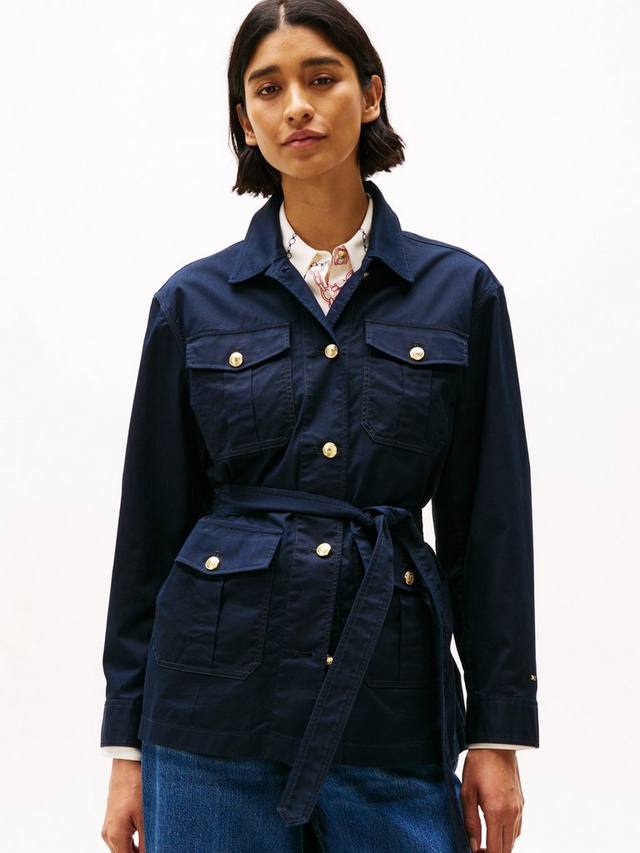 

Повседневная куртка с поясом Tommy Hilfiger, цвет Dark Night Navy
