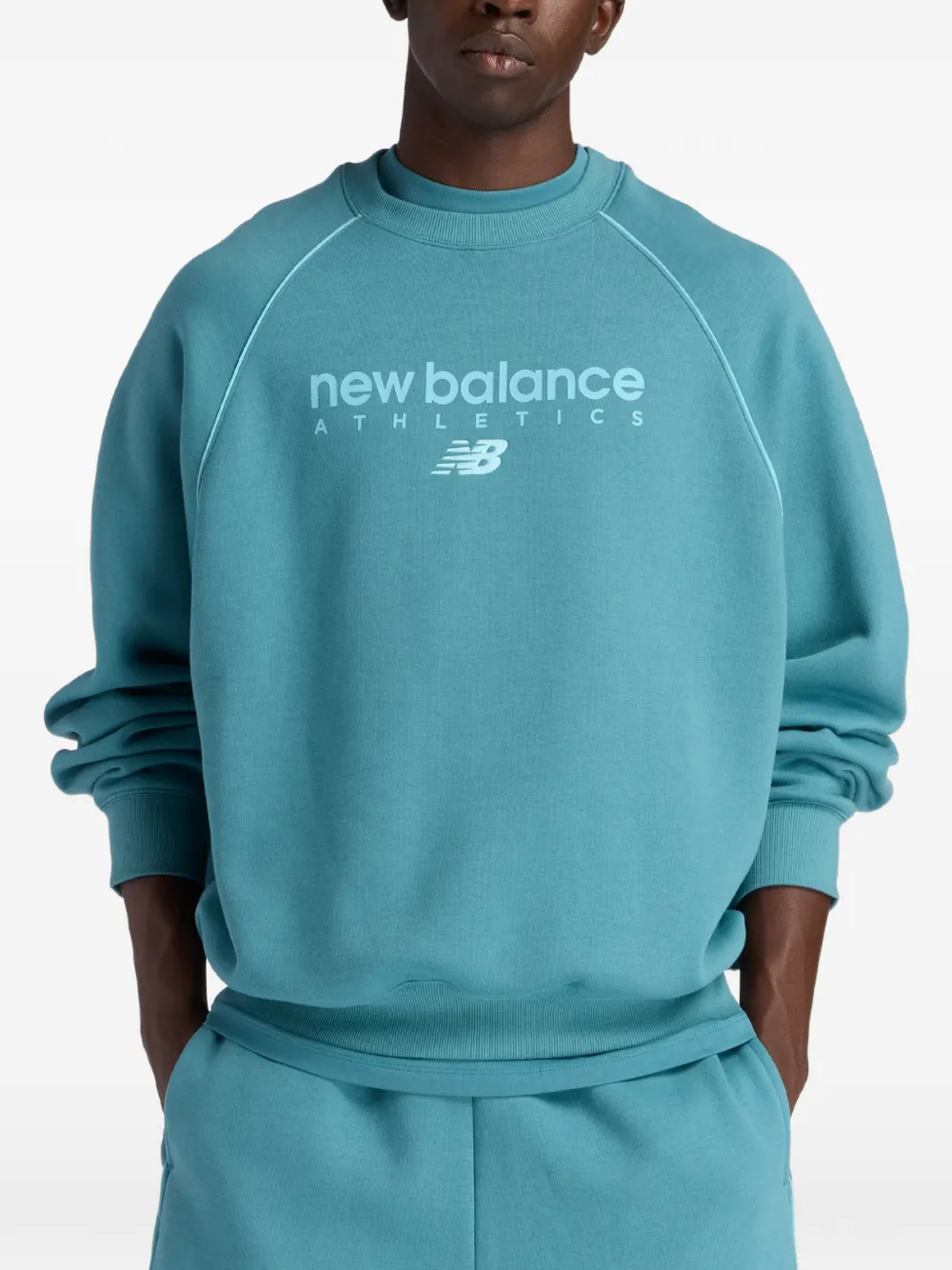 

Свитшот с круглым вырезом New Balance, синий