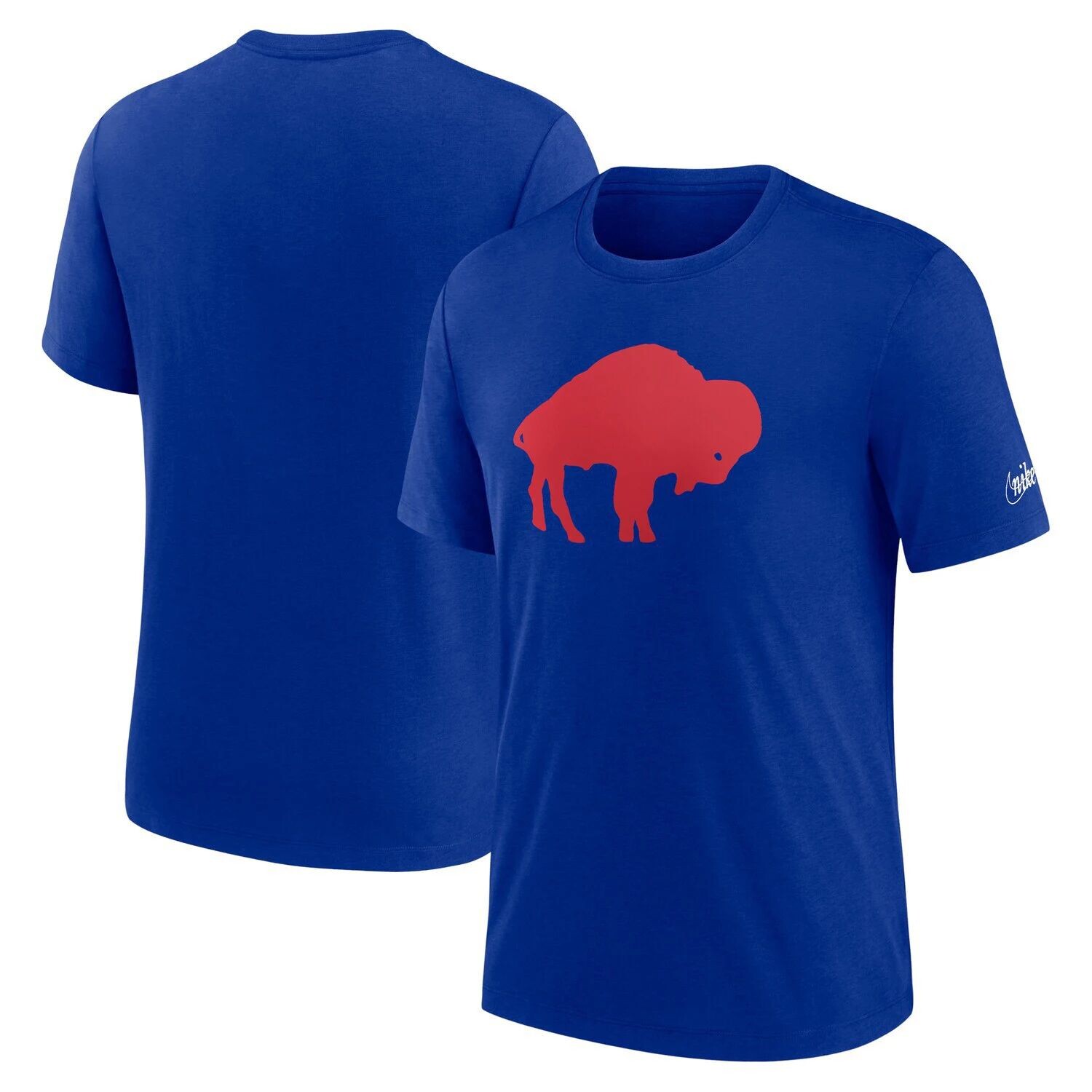

Мужская футболка Tri-Blend с логотипом Royal Buffalo Bills Rewind Nike