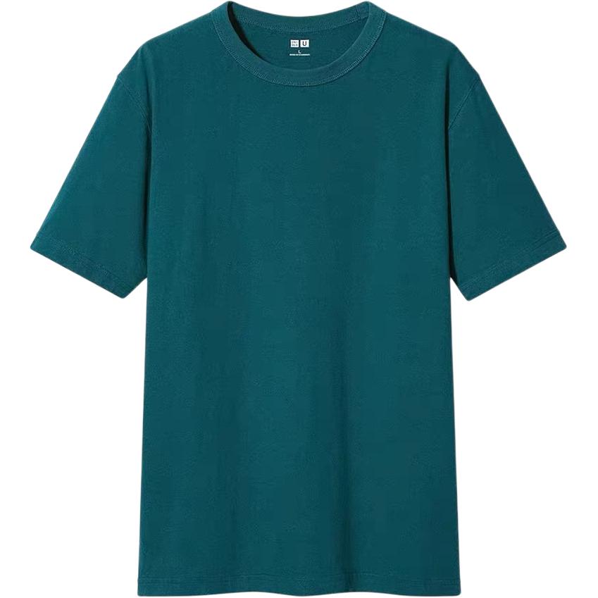 

UNIQLO Футболка унисекс темно-зеленая, Зеленый, UNIQLO Футболка унисекс темно-зеленая