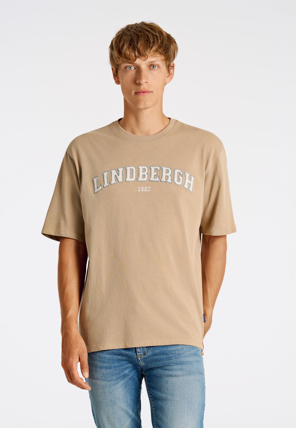 

Футболка с принтом LOGO Lindbergh, песочный