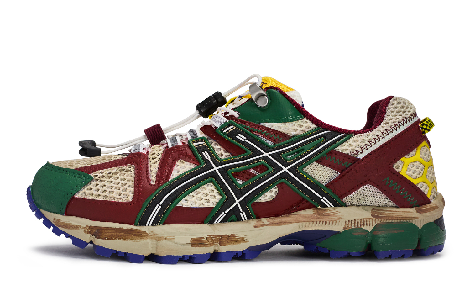 

ASICS Gel Kahana 8 FL Slip Resistant Low top Running Shoes мужские бежевый коричневый красный зеленый желтый синий