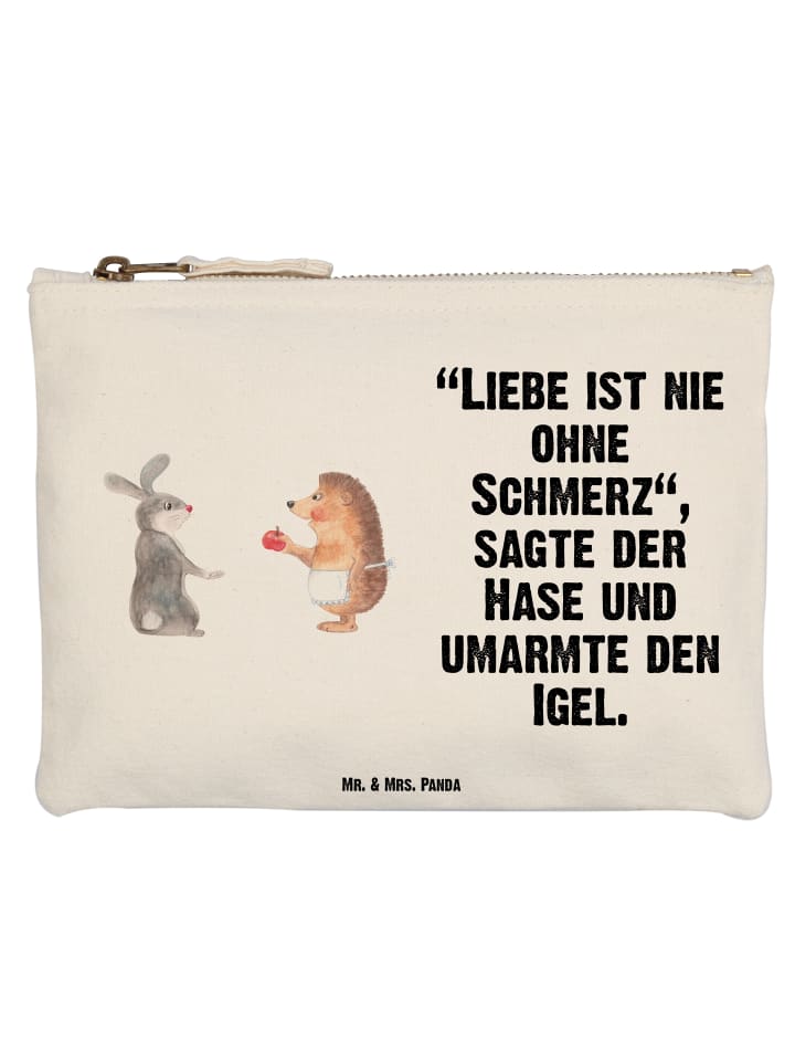 

Mr. & Mrs. Panda Пенал с изображением кролика и ежика и надписью, белого цвета