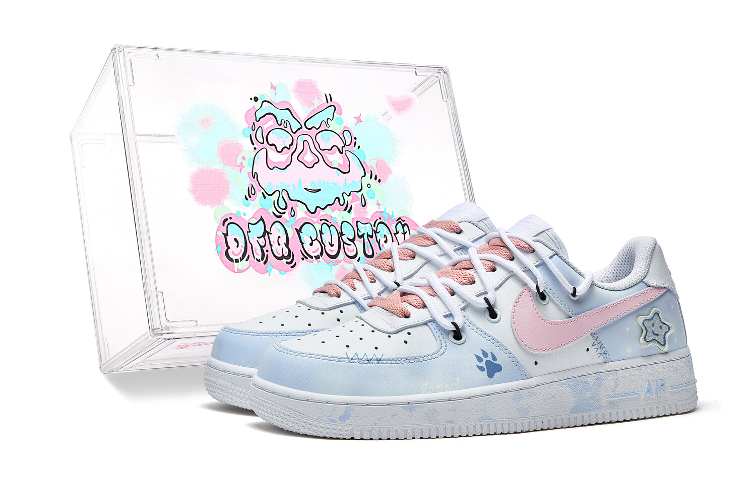 

Кроссовки Nike Air Force 1 Skateboarding Shoes Women's Low-top Blue, синий