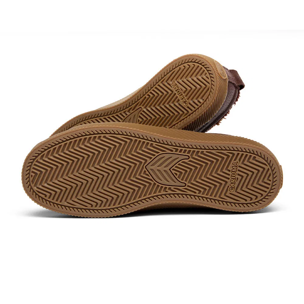 Мужские низкие кожаные кеды Oca Therma Low коричневые от Cariuma — фото 3