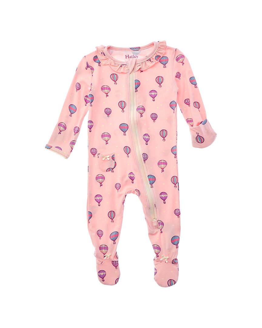 

Футболка Hatley Hot Air Balloons с оборкой на шее, розовый