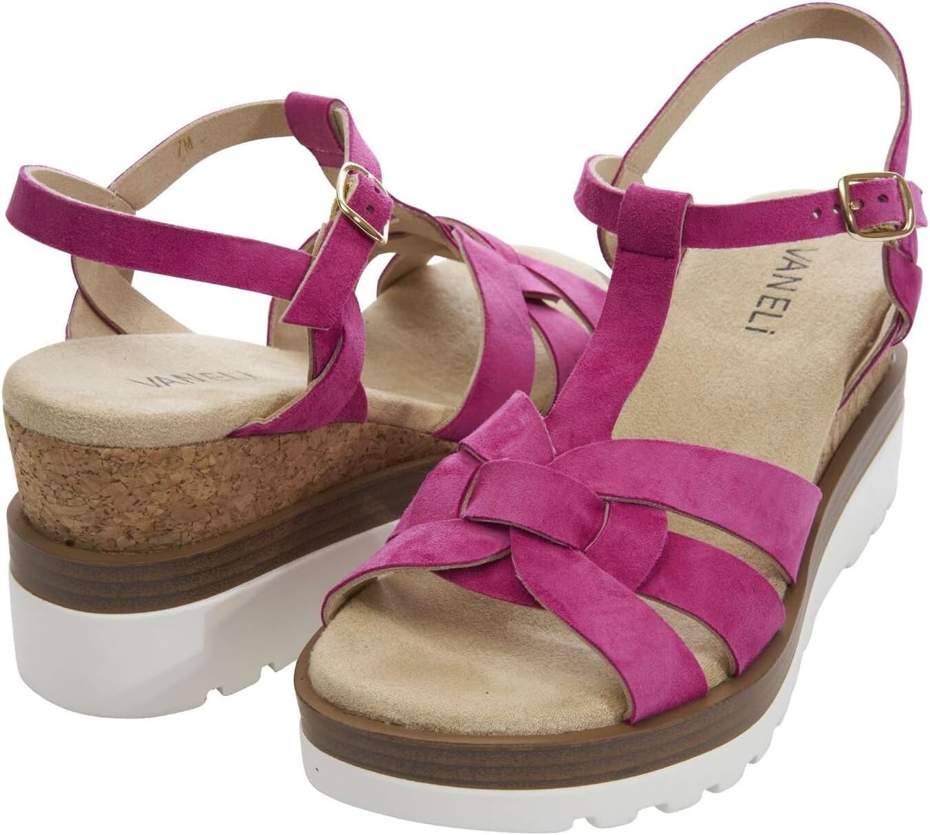 Сандалии Vaneli Carly, цвет Fushia Suede
