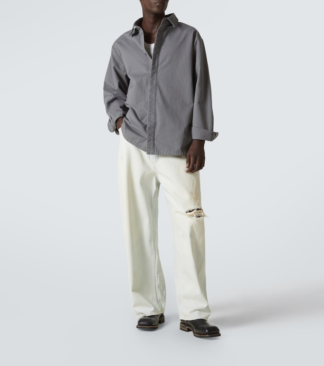 Джинсы Super Baggy с широкими штанинами Acne Studios, светло-синий — фото 2