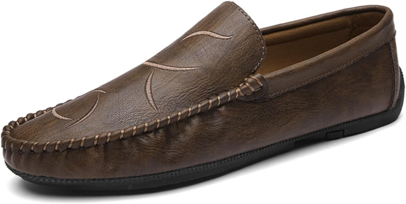 

Мужские стильные слипоны-лоаферы, разнообразные текстуры и узоры, удобная повседневная обувь для ежедневной носки и отдыха Khwfjas, хаки