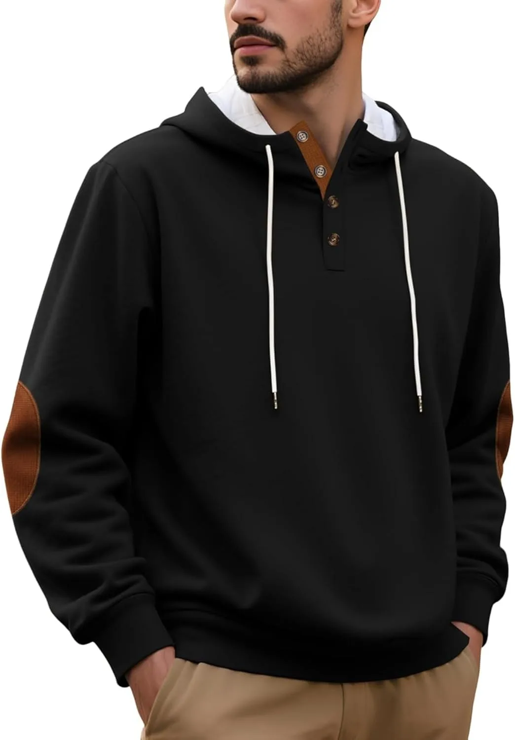 

Мужская осенняя плюшевая толстовка с капюшоном Outdoor casual Warm Waffle