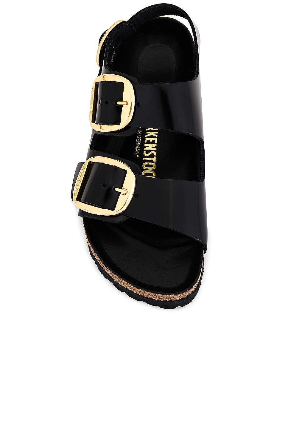 Сандалии Milano с большой пряжкой Birkenstock, цвет High Shine Black — фото 4