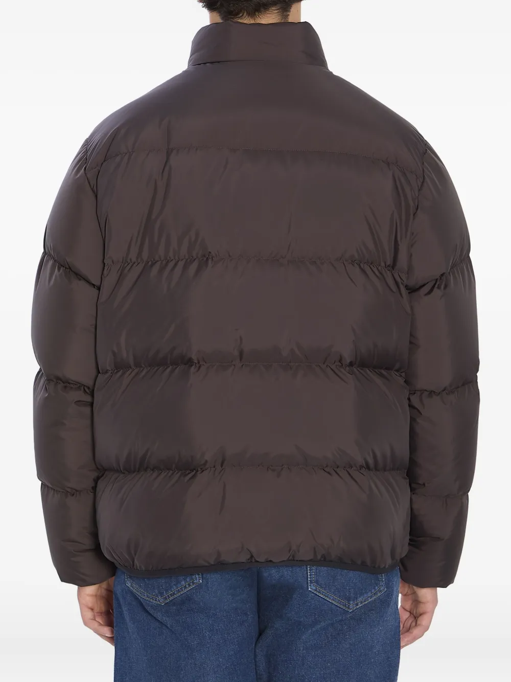 Стеганая куртка с нашивкой-логотипом MONCLER, коричневый — фото 4