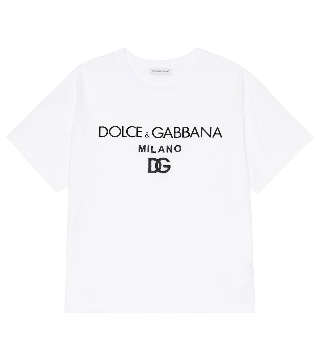 

Хлопковая футболка с логотипом Dolce&Gabbana, белый