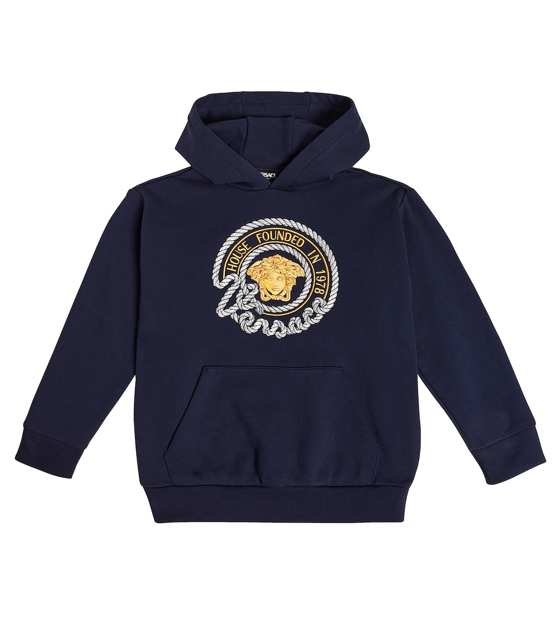 

Худи из хлопкового джерси с декором medusa Versace, мультиколор