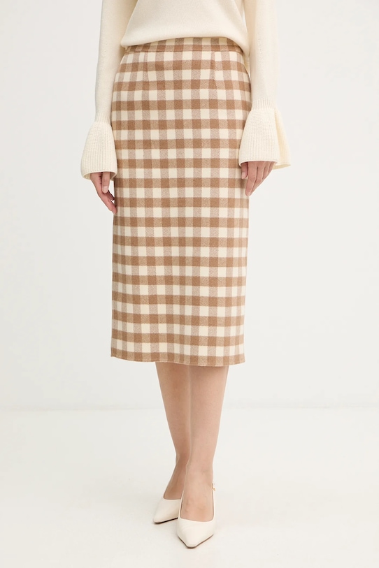 

Юбка с шерстью Luisa Spagnoli, бежевый