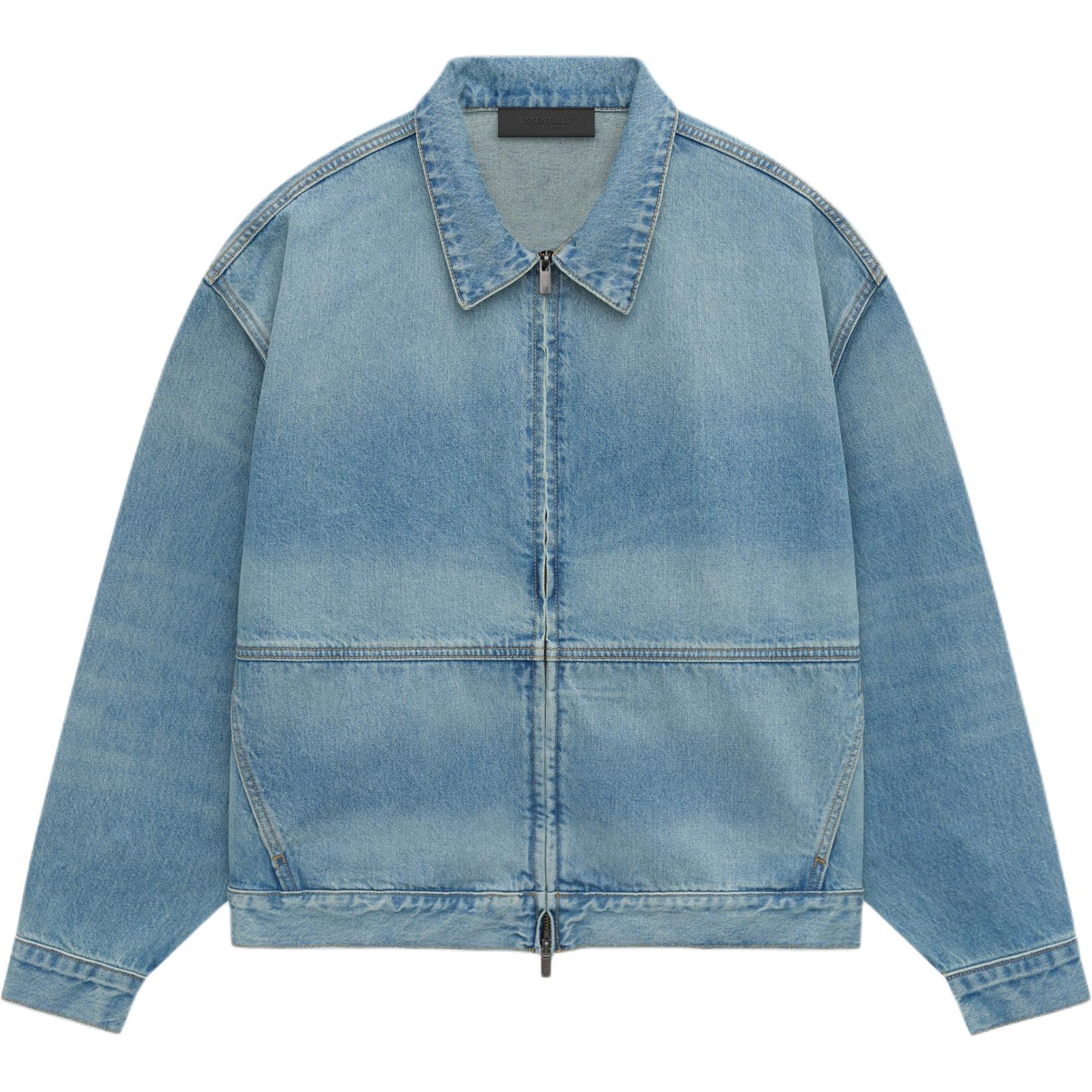 Джинсовая ковбойка Fear Of God Essentials, Винтажный синий — фото 2