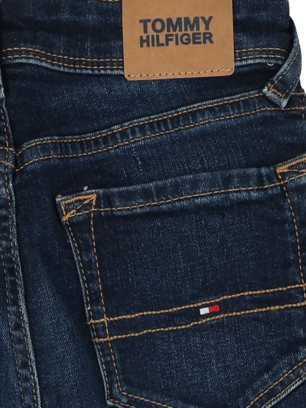 Джинсы с пятью карманами и нашивкой с логотипом Tommy Hilfiger Junior, синий — фото 3