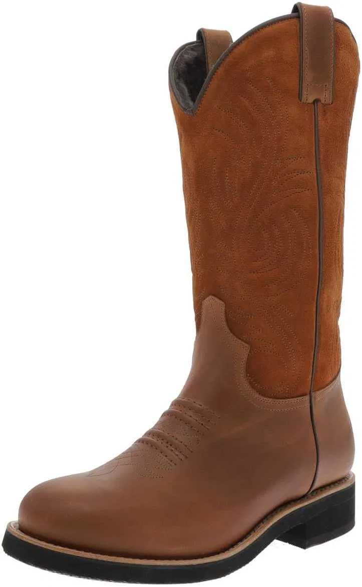 FB Fashion Boots Мужские ковбойские ботинки Зимние ботинки Catle-C для верховой езды в стиле вестерн Мужские зимние ботинки Коричневые