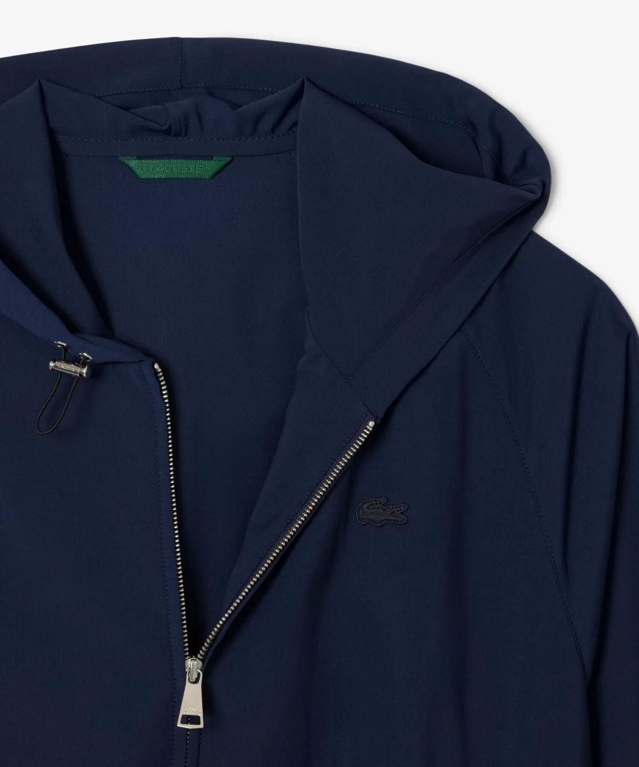 Куртка-бомбер Lacoste Синяя из шерстяного фланеля с молнией — фото 2