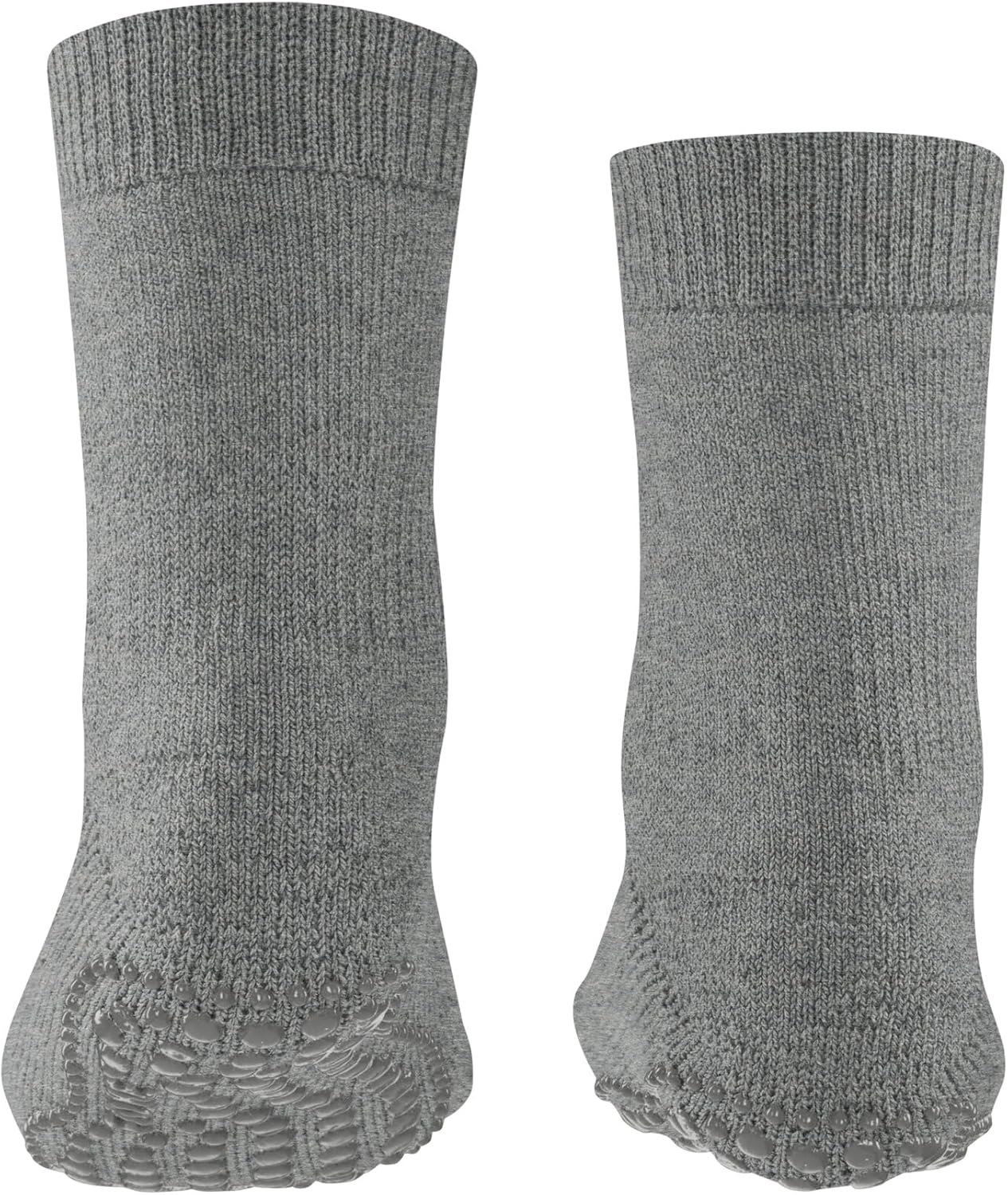 Детские тапочки-носочки FALKE Unisex Catspads, шерсть и хлопок, с противоскользящей подошвой, 1 пара, светло-серый — фото 2