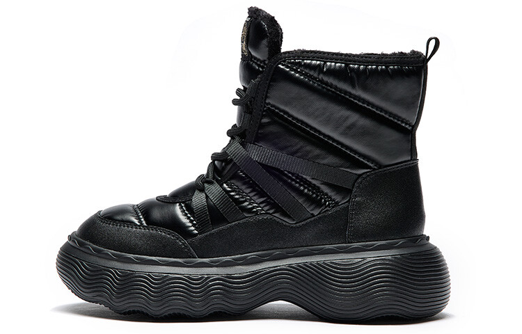 

Туфли женские повседневные Women's Casual Shoes Women's High-Top Black Joy&Mario